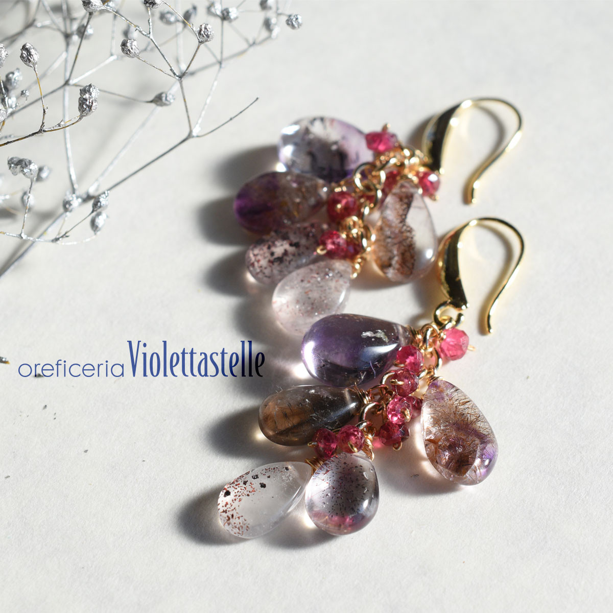 レピドクロサイトのピアス 04 4,420円