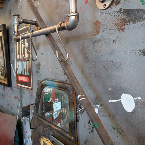 インダストリアルインテリア 壁掛け用 パイプハンガー ウォール