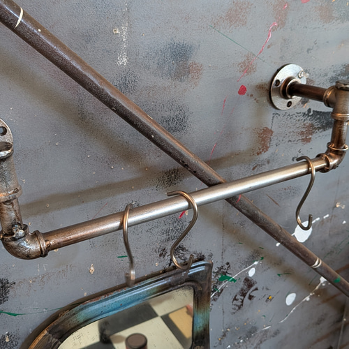 インダストリアルインテリア 壁掛け用 パイプハンガー ウォール