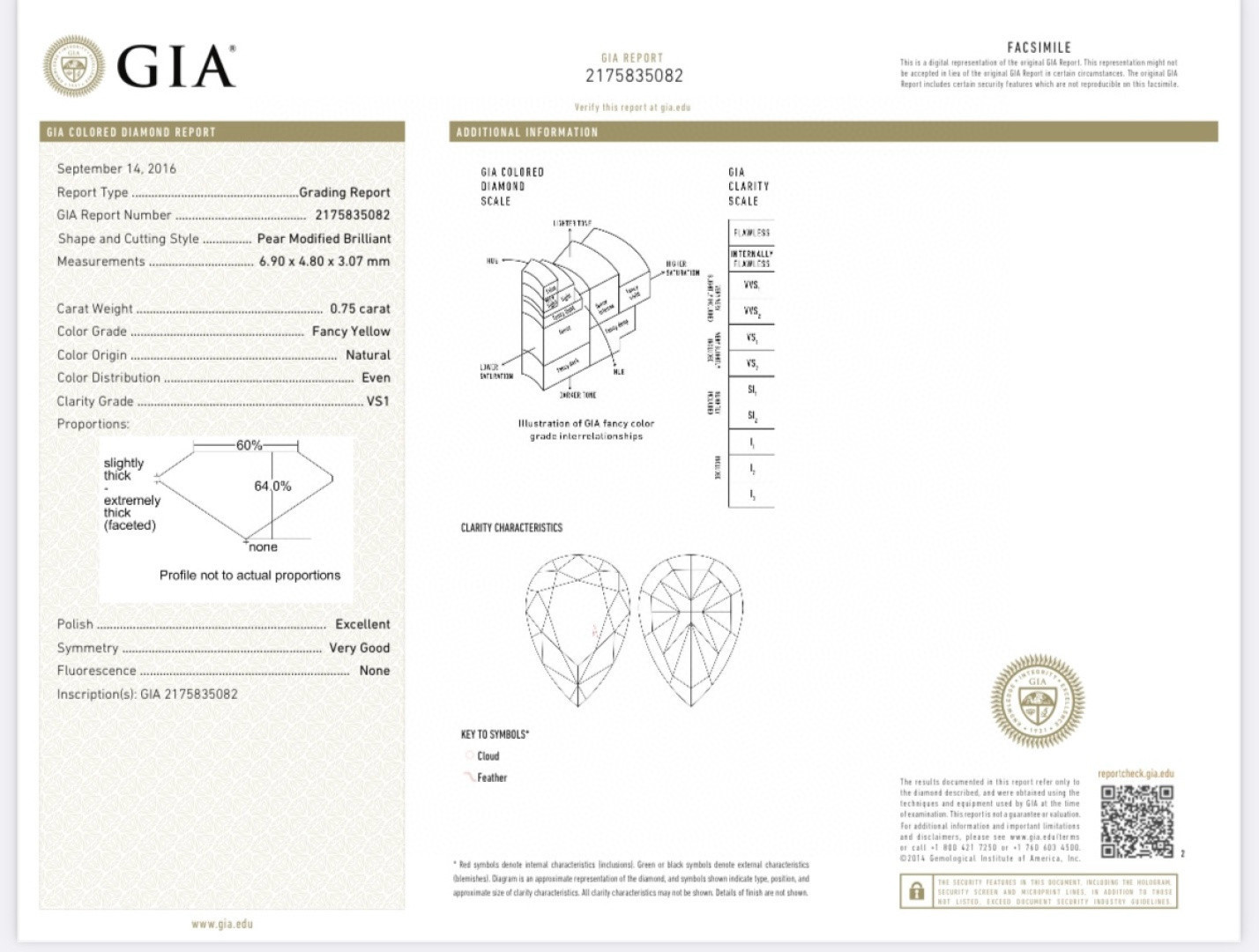 「GIA鑑定書」細工  K18  天然イエローダイヤモンド　天然ダイヤモンド　リング　純愛　女性　女王　0.75ct