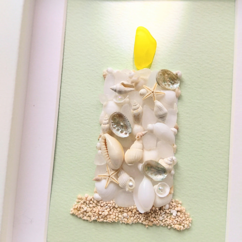 シーグラスアート 〈キャンドル〉 その他インテリア雑貨 manata 通販