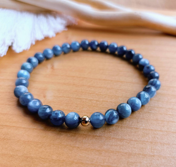 送料無料】カイヤナイト ブレスレット 5.5ミリ ブレスレット Gemstone