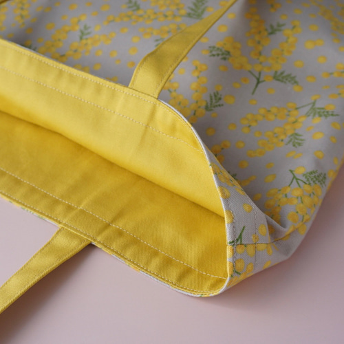 送料無料】mimosaのトートバッグ/エコバッグ◇ミモザ/グレージュ《受注