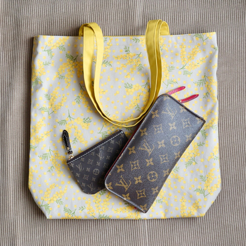 送料無料】mimosaのトートバッグ/エコバッグ◇ミモザ/グレージュ《受注