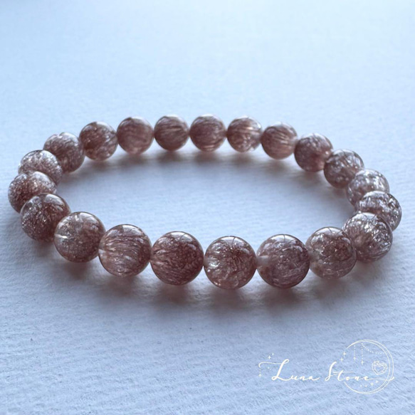 ピンク 花火水晶】情熱のきらめき 天然石 ブレスレット ブレスレット