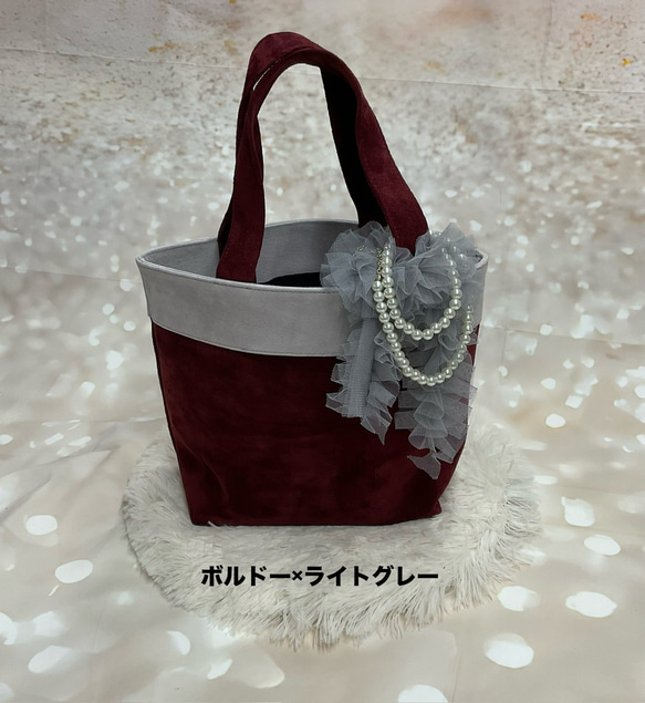 手放せない❣️Pig本革 Nubuckのこの質感♡ 心ときめくバイカラー★大人可愛いミニトート❤️ 5枚目の画像