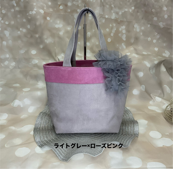 手放せない❣️Pig本革 Nubuckのこの質感♡ 心ときめくバイカラー★大人可愛いミニトート❤️ 4枚目の画像