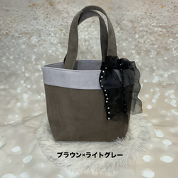 手放せない❣️Pig本革 Nubuckのこの質感♡ 心ときめくバイカラー★大人可愛いミニトート❤️ 3枚目の画像