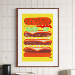 アートポスター｜The Divine Cheese Burger｜インテリア 1枚目の画像