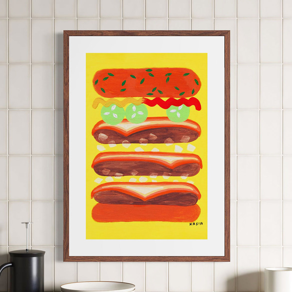 アートポスター｜The Divine Cheese Burger｜インテリア 1枚目の画像
