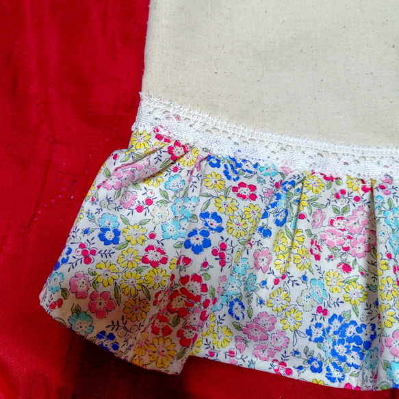 着せやすい犬服♪胸飾り付けローウエストのワンピース♪オーダーメイドで！ 3枚目の画像