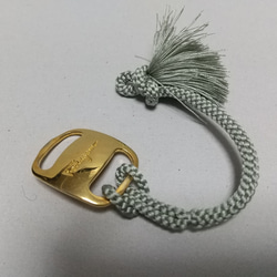 懐中時計の紐 青磁色2　9.5cm No.32/100 2枚目の画像