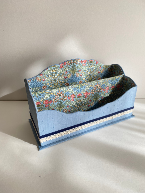 レターラック、ウィリアムモリス、マガジンラック、リモコン、カルトナージュ 2枚目の画像