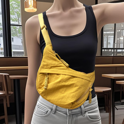 レディース ファッショナブル ナイロンバッグ 学生用 授業用 斜めがけ 大容量 ショルダーバッグ  旅行用 餃子バッグ 12枚目の画像