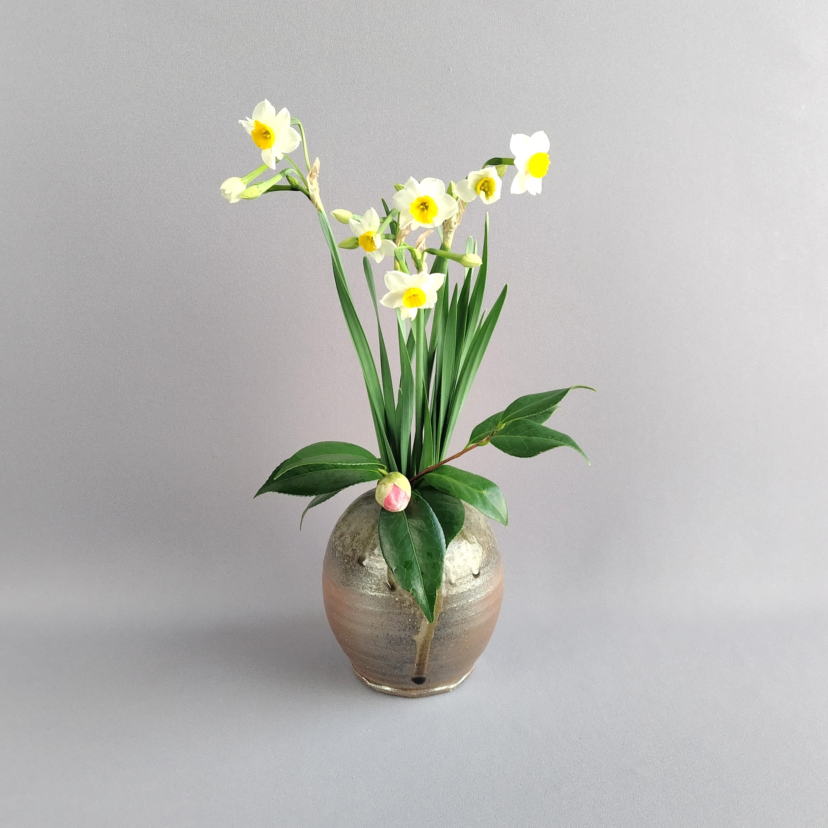 花入れ　焼締め　薪窯　【商品番号：00854】