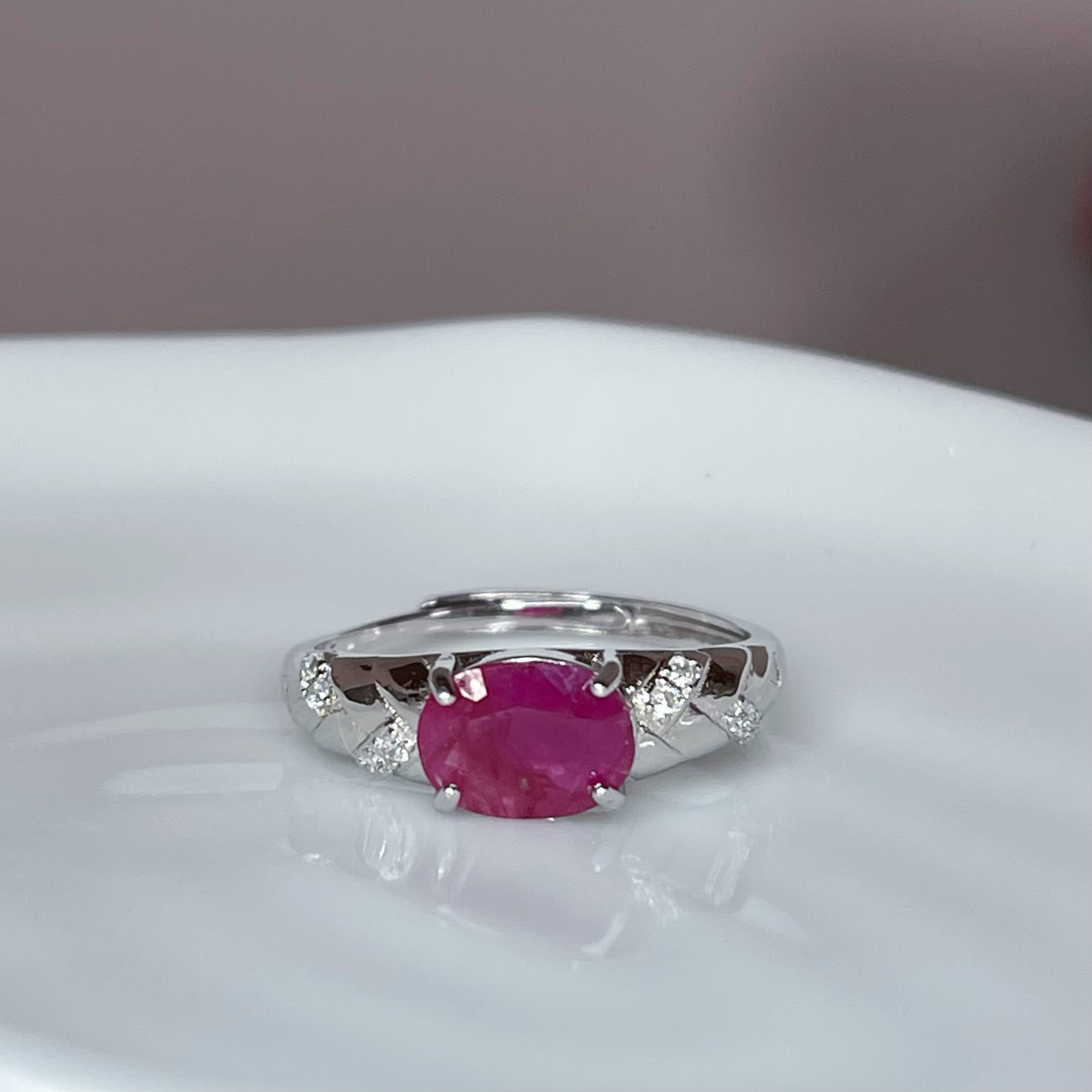 純銀製★天然石★ルビー♡大玉！訳あり！美しいカラー♡S925リング 9,620円