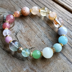 ◇マニカラン水晶レッドフラワーファントムのブレスレット