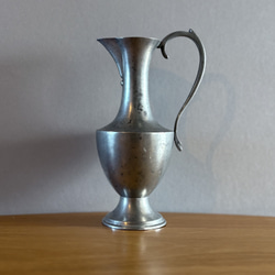 フランスアンティーク　ピューター製　プレート　花リム　5枚セット　ブロカント フランスアンティーク ピューター製 プレート 花リム 5枚セット