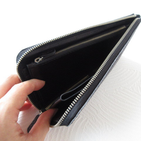 手縫い♪通帳もスリムに入る《牛革》Ｌ字ファスナーロングウォレット・スレ加工シュリンク・023・復刻