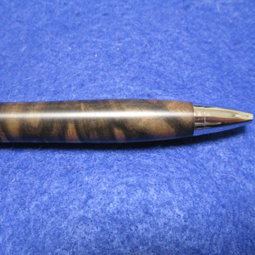 黒柿 孔雀杢 木口取り 木地仕上げ 木軸ボールペン(シャープペンシル