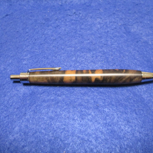 490極上 黒柿 孔雀杢 木軸シャーペン ボールペン 490極上 黒柿 孔雀杢