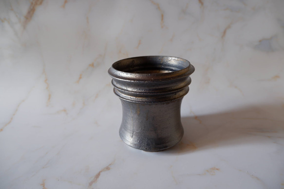 4号燻し金彩鉢368　塊根植物　多肉植物　アガベ　盆栽　植木鉢　作家鉢　鉢皿　沖縄 1枚目の画像