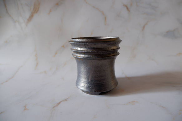 4号燻し金彩鉢368　塊根植物　多肉植物　アガベ　盆栽　植木鉢　作家鉢　鉢皿　沖縄 3枚目の画像