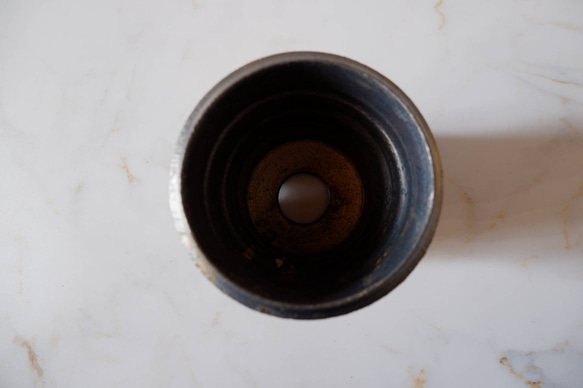 4号燻し金彩鉢368　塊根植物　多肉植物　アガベ　盆栽　植木鉢　作家鉢　鉢皿　沖縄 5枚目の画像