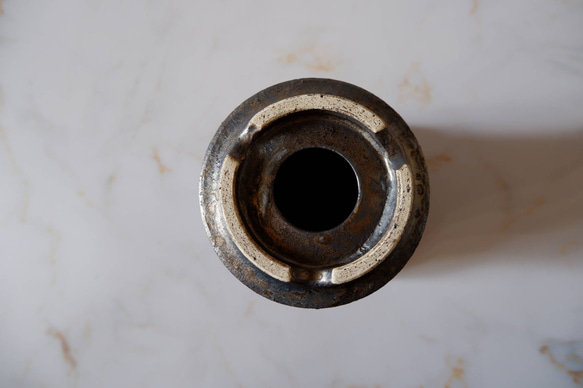 4号燻し金彩鉢368　塊根植物　多肉植物　アガベ　盆栽　植木鉢　作家鉢　鉢皿　沖縄 7枚目の画像