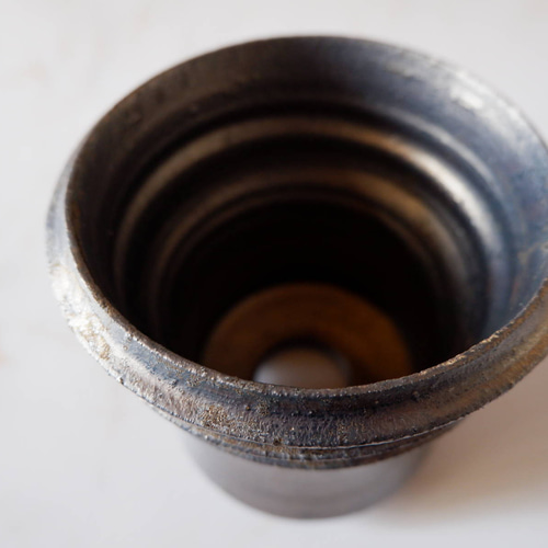 4号燻し金彩鉢368 塊根植物 多肉植物 アガベ 盆栽 植木鉢 作家鉢 鉢皿