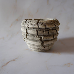 3.5号白砂岩墨流し裂紋鉢369　塊根植物　多肉植物　アガベ　盆栽　植木鉢　作家鉢　鉢台　沖縄 3枚目の画像