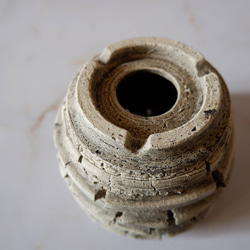 3.5号白砂岩墨流し裂紋鉢369　塊根植物　多肉植物　アガベ　盆栽　植木鉢　作家鉢　鉢台　沖縄 6枚目の画像