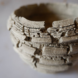 3.5号白砂岩墨流し裂紋鉢369　塊根植物　多肉植物　アガベ　盆栽　植木鉢　作家鉢　鉢台　沖縄 2枚目の画像