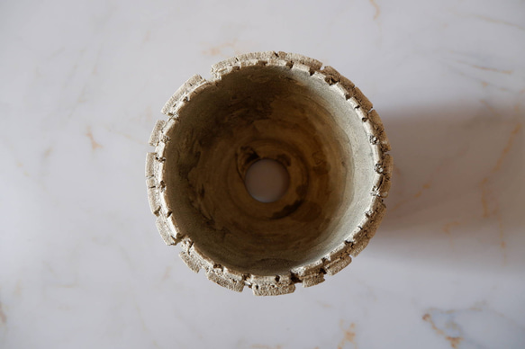 4号白砂岩墨流し裂紋鉢370　塊根植物　多肉植物　アガベ　盆栽　植木鉢　作家鉢　鉢台　沖縄 5枚目の画像