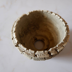 4号白砂岩墨流し裂紋鉢370　塊根植物　多肉植物　アガベ　盆栽　植木鉢　作家鉢　鉢台　沖縄 4枚目の画像