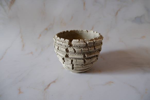 4号白砂岩墨流し裂紋鉢370　塊根植物　多肉植物　アガベ　盆栽　植木鉢　作家鉢　鉢台　沖縄 1枚目の画像