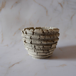 4号白砂岩墨流し裂紋鉢370　塊根植物　多肉植物　アガベ　盆栽　植木鉢　作家鉢　鉢台　沖縄 3枚目の画像