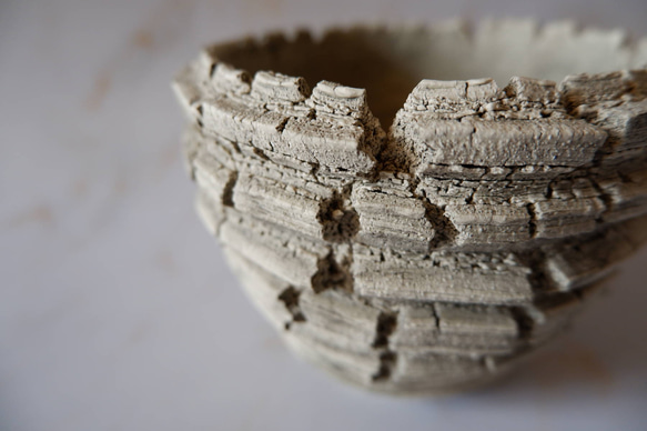 4号白砂岩墨流し裂紋鉢370　塊根植物　多肉植物　アガベ　盆栽　植木鉢　作家鉢　鉢台　沖縄 2枚目の画像