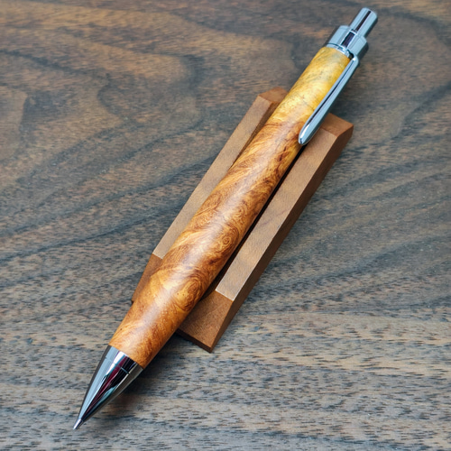 新作】花梨瘤杢 紅白 シャープペンシル No.112 ペン・筆記用具 工房