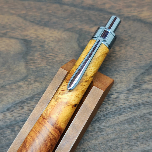 PG5木軸カスタム0213　高村杢工房 製図用シャープペンシル　極上花梨瘤紅白 PG5木軸カスタム0213 高村杢工房 製図用シャープペンシル 極上花梨瘤紅白