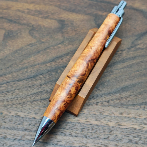 新作】花梨瘤杢 紅白 シャープペンシル No.114 ペン・筆記用具 工房
