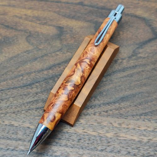 新作】花梨瘤杢 紅白 シャープペンシル No.114 ペン・筆記用具 工房