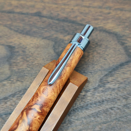 新作】花梨瘤杢 紅白 シャープペンシル No.114 ペン・筆記用具 工房