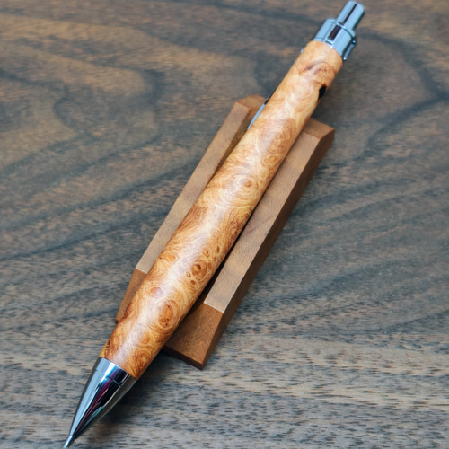 ⑮Bハンド ド木軸シャーペン花梨瘤紅白赤濃いめAmazon.co.jp: ⑮B