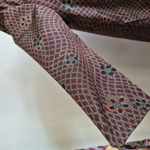 着物リメイク　銘仙ワンピース 銘仙着物リメイク ワンピース 和心*wako 通販 20310594｜Creema(クリーマ)