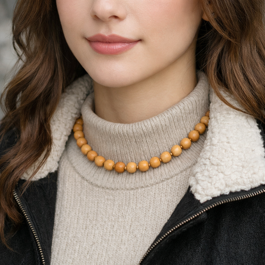 白檀・サンダルウッド ネックレス《天然木／ハンドメイド》