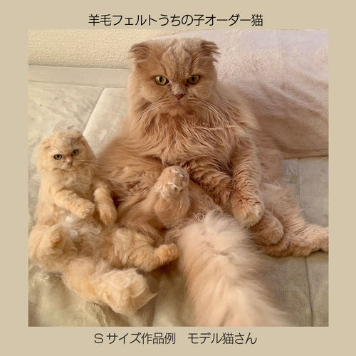 受注制作 羊毛フェルトうちの子オーダー（全身タイプSサイズ） 猫