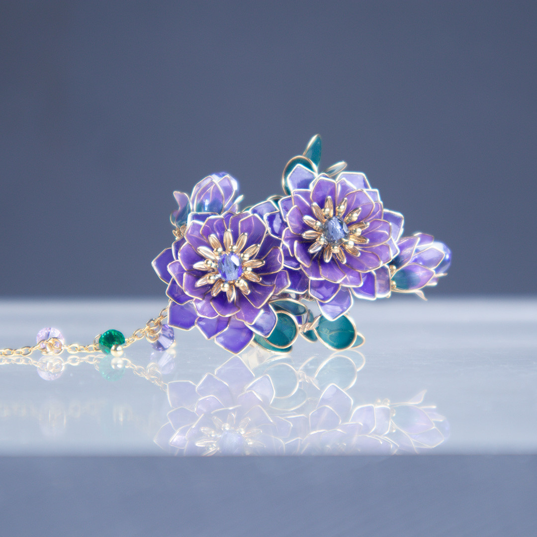 Violet　花物語耳飾り