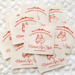 布タグ タグ ピスタグ プリントタグ 女の子 手書き 10枚セット T-425