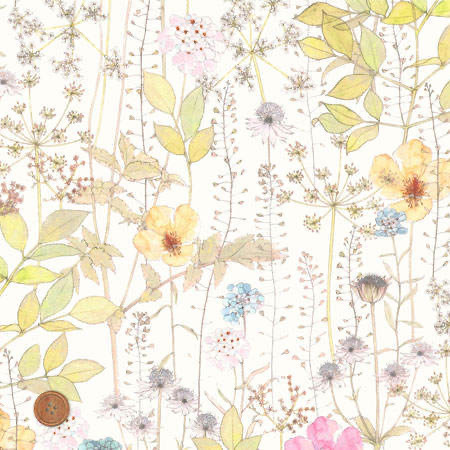 【リバティ・ラミネート】パスケース（ポケットあり）フローラルイブ　イルマ